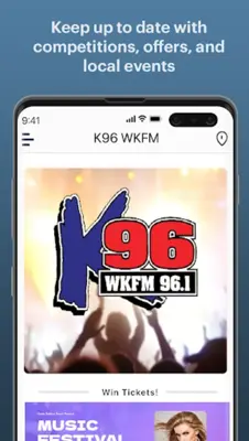 K96 WKFM android App screenshot 1